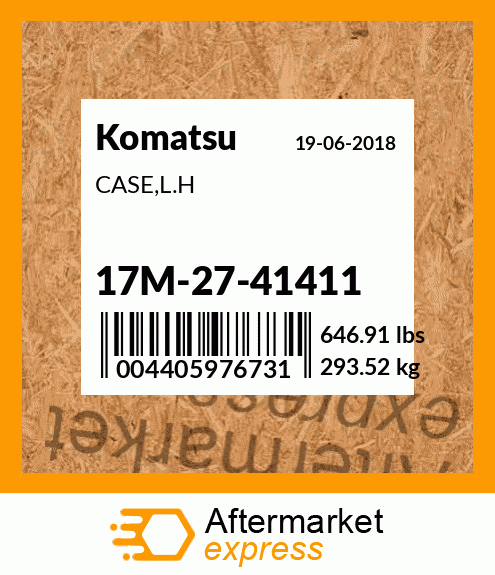 Spare part 17M-27-41411 + CASE,L.H