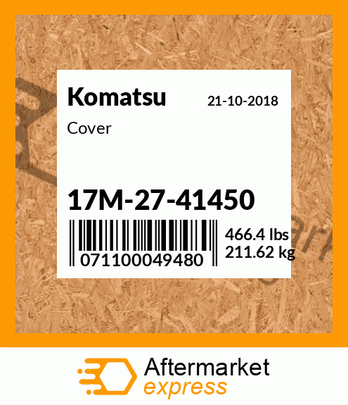 Spare part 17M2741450 + Cover