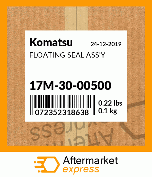 Spare part 17M-30-00500 + FLOATING SEAL ASS'Y