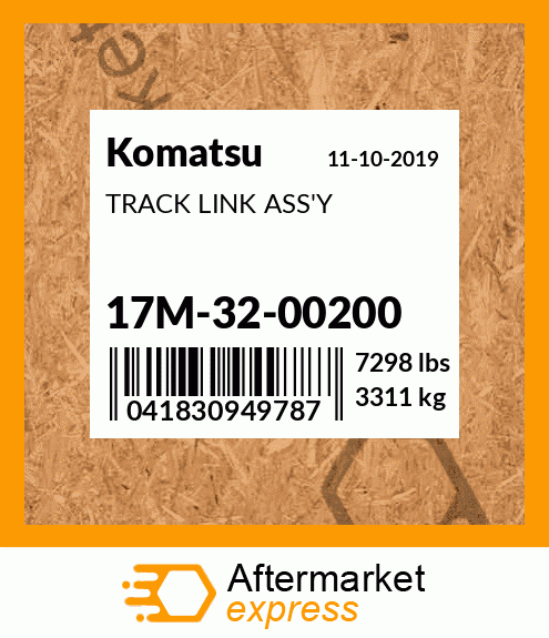 Spare part 17M-32-00200 + TRACK LINK ASS'Y