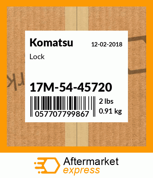 Spare part 17M-54-45720 + Lock