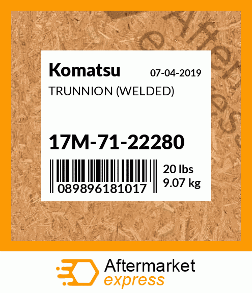 Spare part 17M-71-22280 + TRUNNION (WELDED)