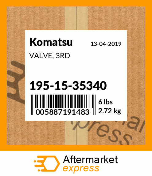 Spare part 195-15-35340 + VALVE, 3RD