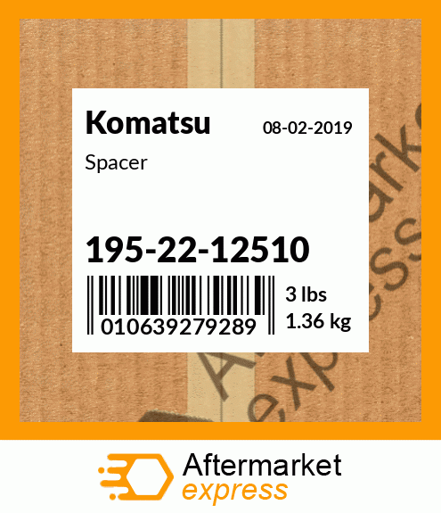 Spare part 195-22-12510 + Spacer