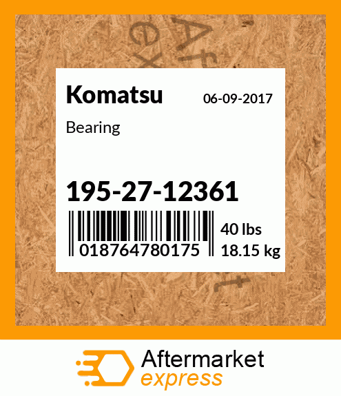 Spare part 195-27-12361 + Bearing