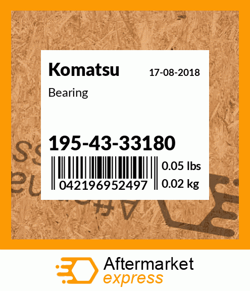 Spare part 195-43-33180 + Bearing