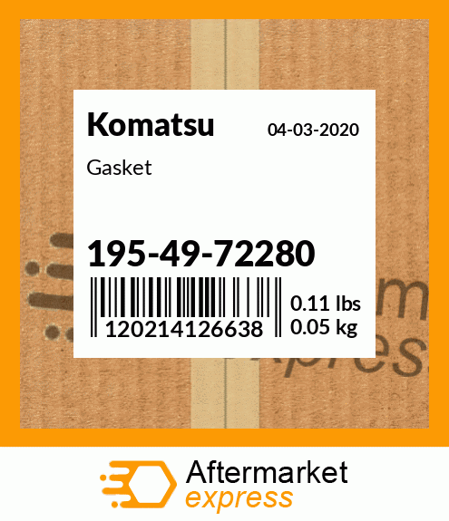 Spare part 195-49-72280 + Gasket