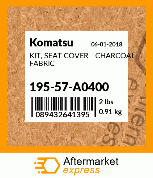 KIT, SEAT COVER - CHARCOAL FABRIC 195-57-A0400