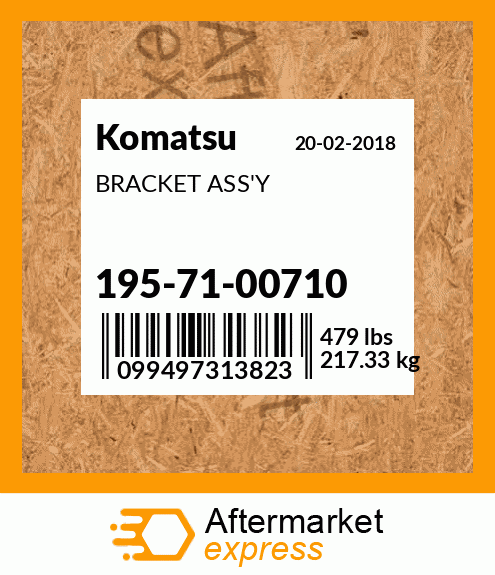 Spare part 195-71-00710 + BRACKET ASS'Y