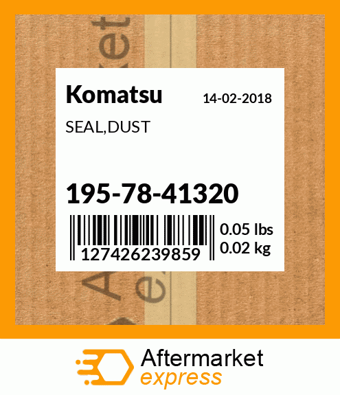 Spare part 195-78-41320 + SEAL,DUST