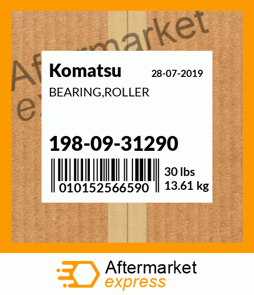 Spare part 198-09-31290 + BEARING,ROLLER