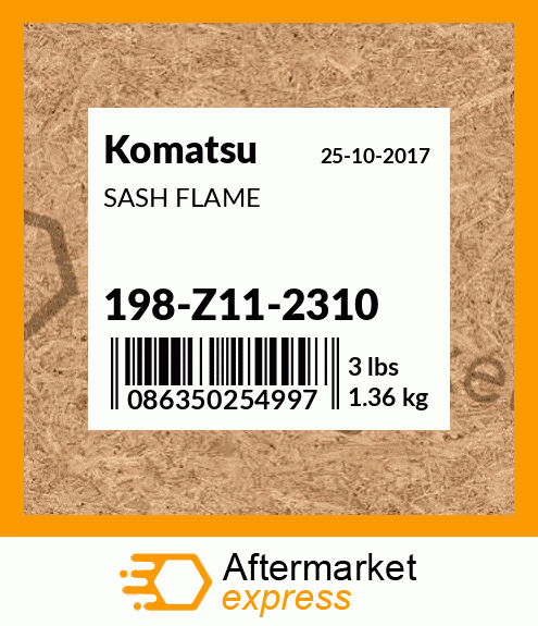 Spare part 198-Z11-2310 + SASH FLAME