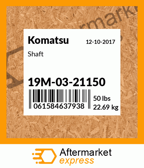 Spare part 19M-03-21150 + Shaft