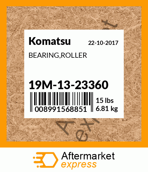 Spare part 19M1323360 + BEARING,ROLLER