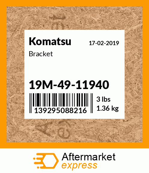 Spare part 19M-49-11940 + Bracket