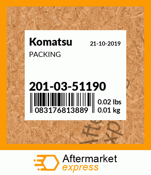 Spare part 201-03-51190 + PACKING