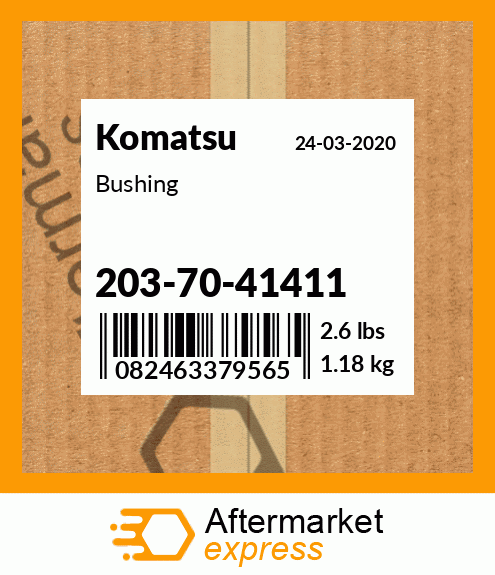 203-70-41411 - Bushing fits Komatsu | Price: $63.36