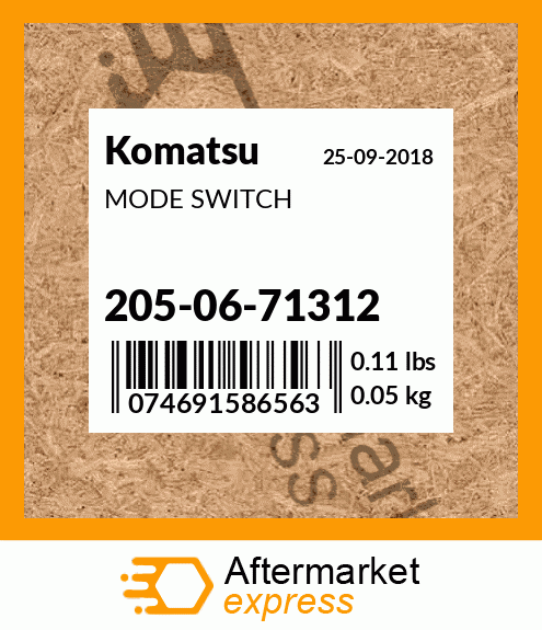 Spare part 205-06-71312 + MODE SWITCH