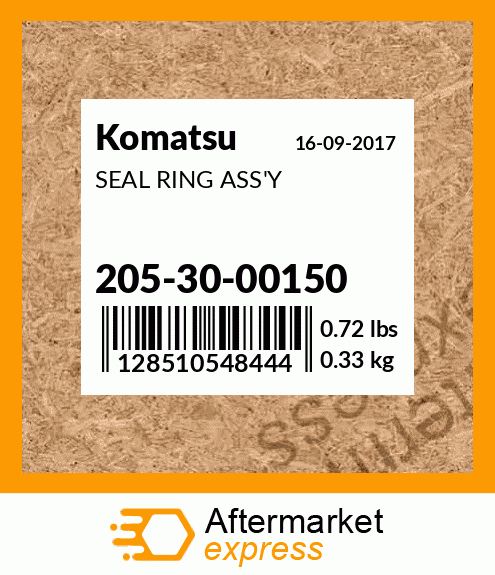 Spare part 205-30-00150 + SEAL RING ASS'Y