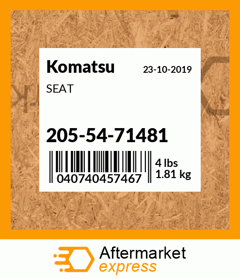 Spare part 205-54-71481 + SEAT