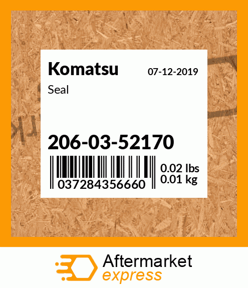 Spare part 206-03-52170 + Seal