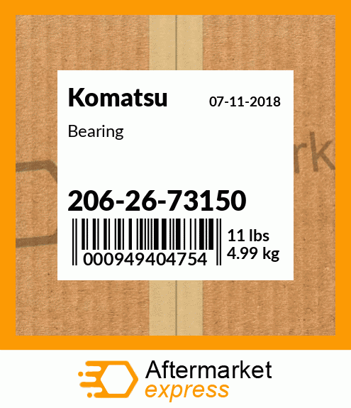 Spare part 206-26-73150 + Bearing