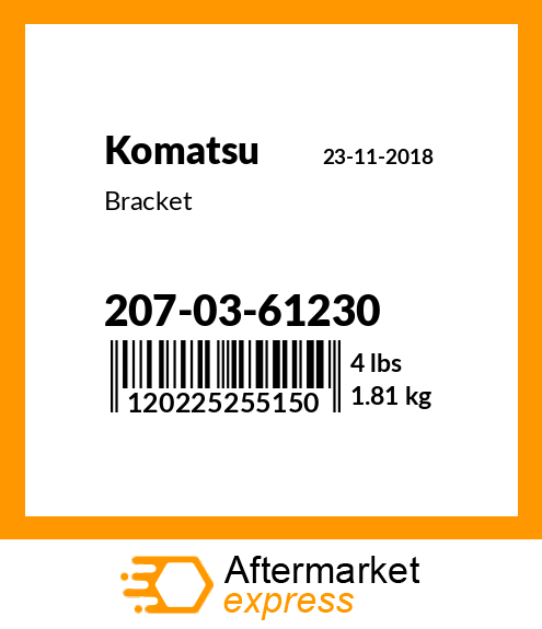 Spare part 207-03-61230 + Bracket