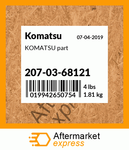 KOMATSU part 207-03-68121