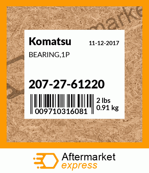 Spare part 207-27-61220 + BEARING,1P