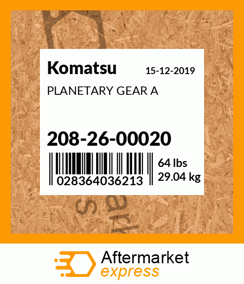 Spare part 2082600020 + PLANETARY GEAR A