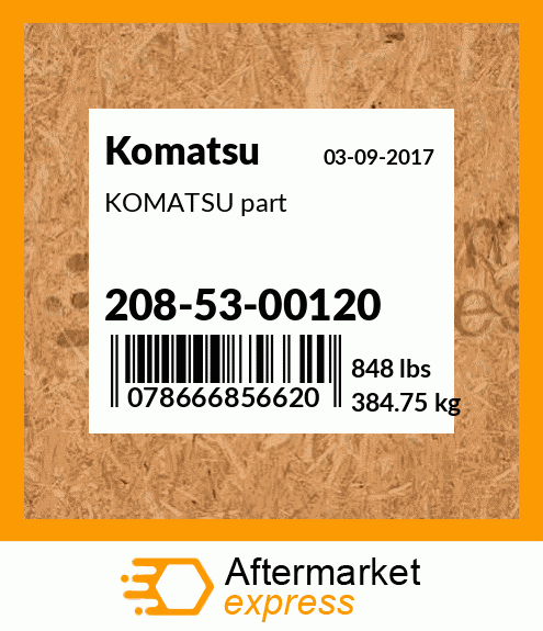 KOMATSU part 208-53-00120