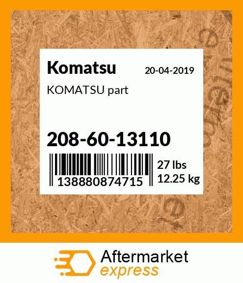 KOMATSU part 208-60-13110