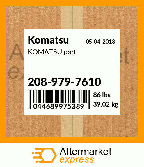 KOMATSU part 208-979-7610