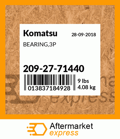 Spare part 209-27-71440 + BEARING,3P