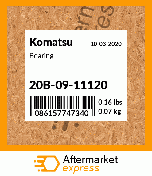 Spare part 20B-09-11120 + Bearing