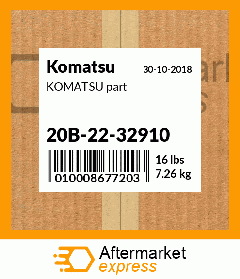 KOMATSU part 20B-22-32910