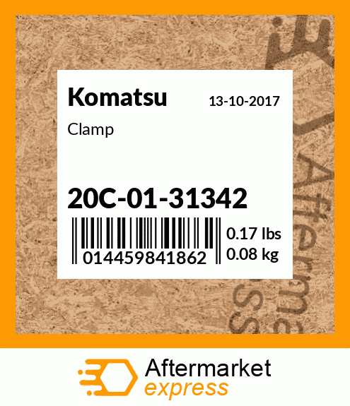 Spare part 20C-01-31342 + Clamp