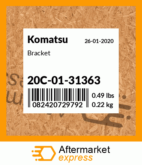 Spare part 20C-01-31363 + Bracket