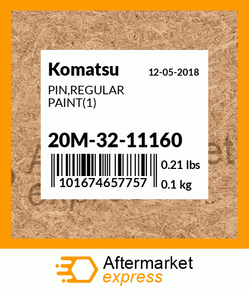 Spare part 20M-32-11160 + PIN,REGULAR PAINT(1)