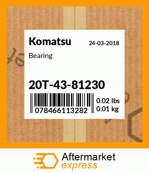 Spare part 20T-43-81230 + Bearing