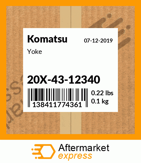 Spare part 20X-43-12340 + Yoke