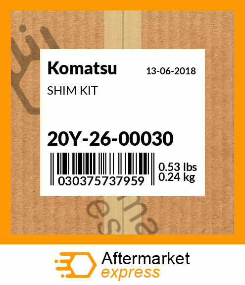 Spare part 20Y-26-00030 + SHIM KIT