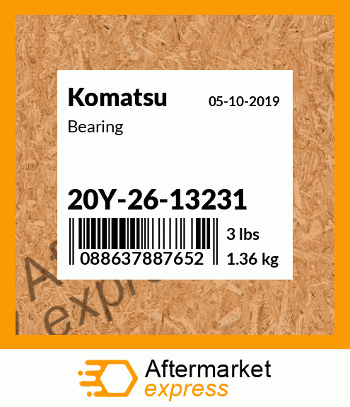 Spare part 20Y-26-13231 + Bearing