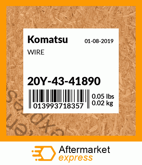 Spare part 20Y-43-41890 + WIRE