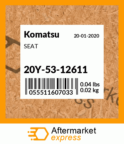 Spare part 20Y-53-12611 + SEAT