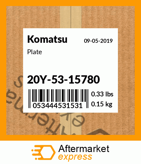 Spare part 20Y-53-15780 + Plate