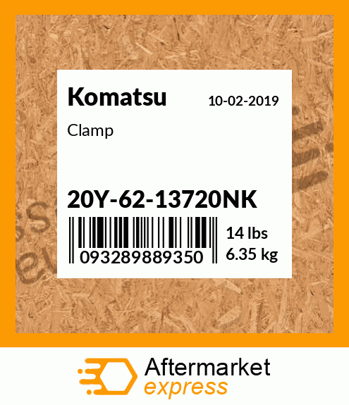 Spare part 20Y-62-13720NK + Clamp