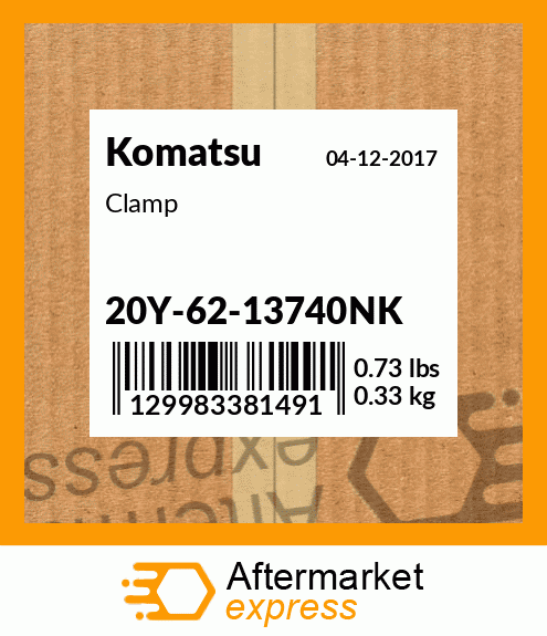 Spare part 20Y-62-13740NK + Clamp