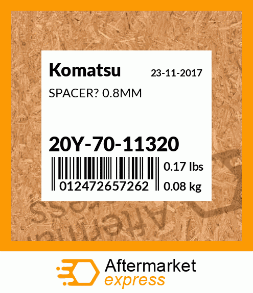 Spare part 20Y-70-11320 + SPACER? 0.8MM