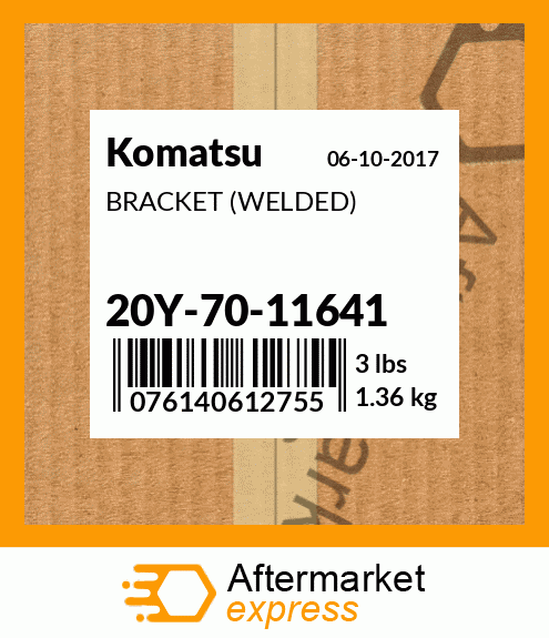 Spare part 20Y-70-11641 + BRACKET (WELDED)